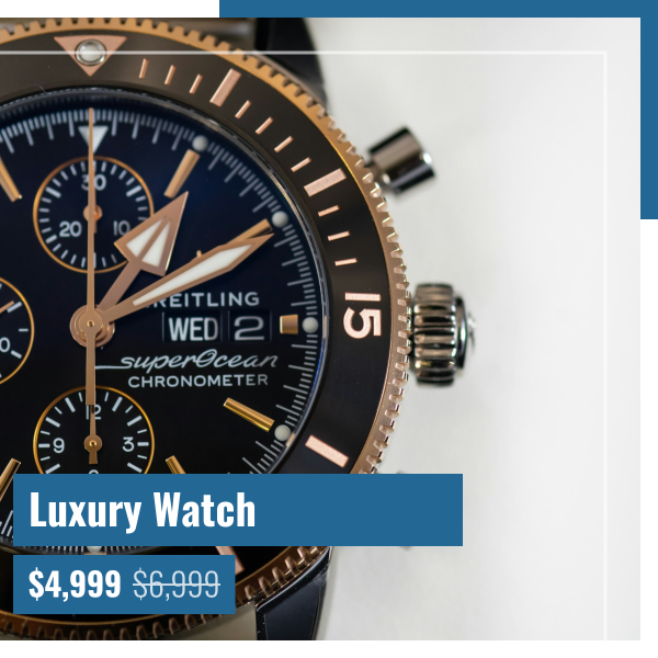 Ecommerce watch ad with a cropped product image demonstrating the closure gestalt principle