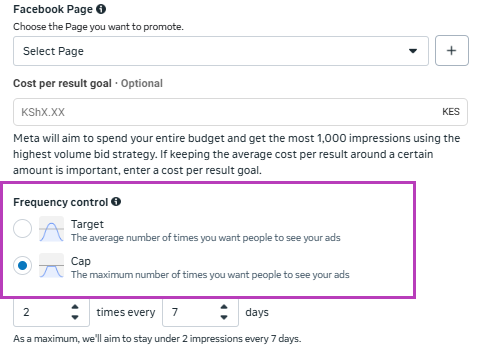 Setting a frequency cap on awareness objective.png